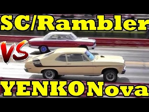 OLD SCHOOL MUSCLE !! 70 YENKO NOVA vs 69 SC/Rambler - 1/4 Mile Drag Race - RoadTestTV