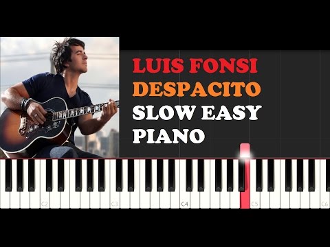 Luis Fonsi - Despacito (SLOW EASY PIANO TUTORIAL)