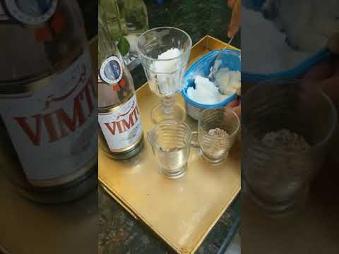 ice cream 🍨 with nuts 😋 and vimto