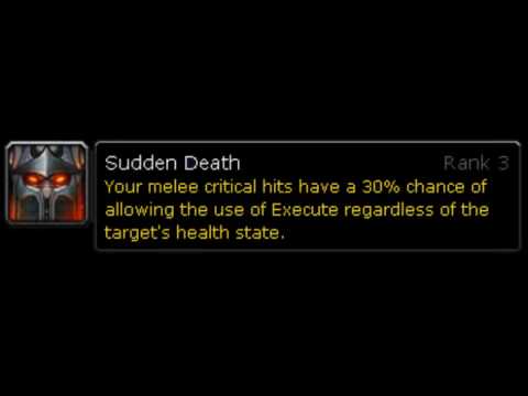 WotLK New Warrior Talent Sudden Death