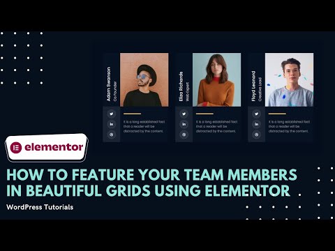 How to feature your team members in beautiful grids using Elementor