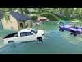 Our campsite is flooded while looking for secret cave | Farming Simulator 19 camping and mudding