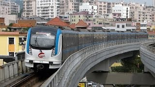 preview picture of video '深セン地下鉄竜崗線(深圳地鐵) 北車長客B型電動列車(2)@布吉'