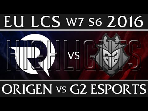 Origen vs G2 Esports | Highlights EU LCS W7D2 2016 Spring S6 | OG vs G2 Week 7