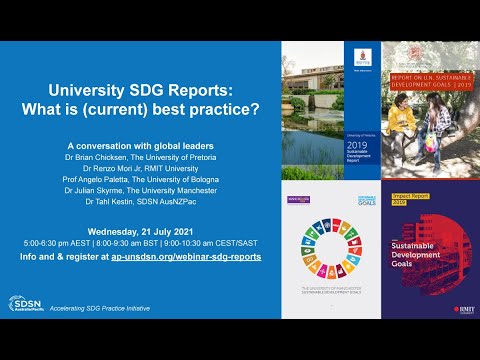 Webinar: University SDG Reports: What is (current) best practice?