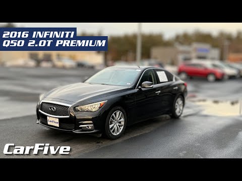 CarFive - Black 2016 INFINITI Q50 2.0t Premium Sedan - RWD - Gasoline - 5 Passengers.