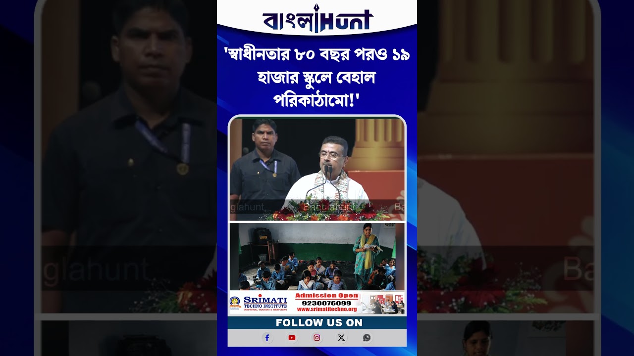 “স্বাধীনতার ৮০ বছর পরও ১৯ হাজার স্কুলে বেহাল পরিকাঠামো!”  তোপ শুভেন্দুর