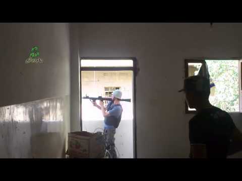 استهداف مقرات النظام في حي الموظفين بقاذف آر بي جي من قبل كتيبة القادسية في دير الزور