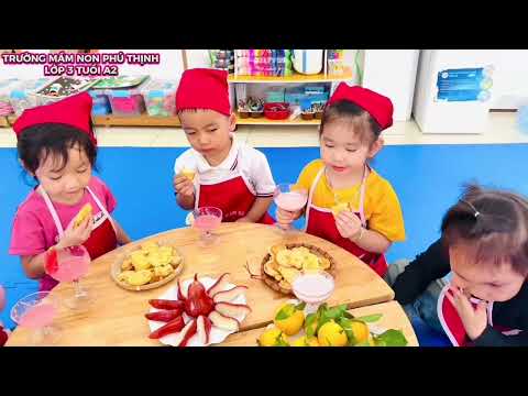 HOẠT ĐỘNG TRẢI NGHIỆM “BÉ LÀM BÁNH” CỦA CÁC BÉ LỚP 3 TUỔI A2
