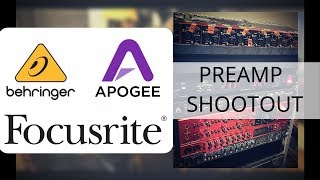 Video thumbnail for PREAMP SHOOTOUT : Apogee ensemble2014 vs  Behringer ada8200 vs  Focusrite clarett 8preX-octopre-mkII by Fabien Devaux