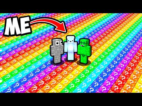 Can We Survive LUCKY BLOCK RAINBOW ONLY Minecraft?