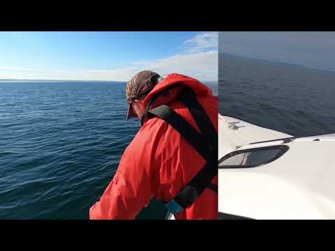 Small boat anchoring, with lazy line and Alderney ring retrieval