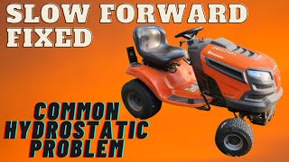 Husqvarna Hydrostatic Slow Forward Fix
