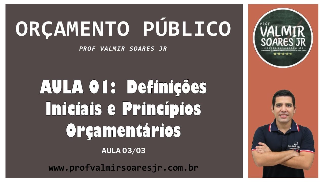 ORÇAMENTO PÚBLICO PARA CONCURSOS - AULA 01 - PARTE 03/03 - DEFINIÇÕES INICIAIS