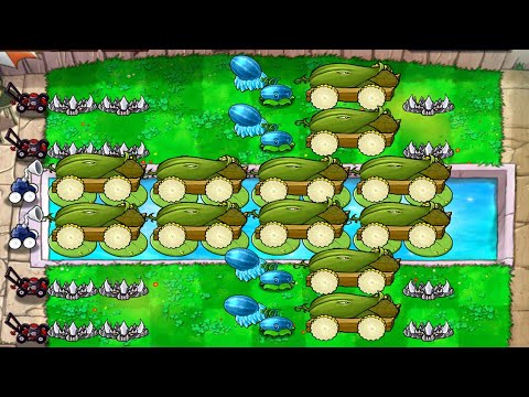 Plants vs Zombies Survival Endless 9000 Plus Flags - No Gloom Shroom Strategy