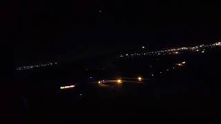 RED-EYE TAKEOFF FROM O'HARE TO BRUSSELS ON UNITED AIRLINES (UA972) B777-200.