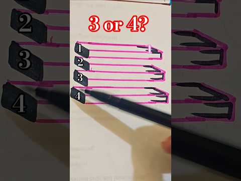 3 or 4??? #art #drawing #easy #count #guess #number #trick