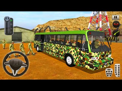 US Army Soldier Transport Bus Driving Simulator - Android Gameplay