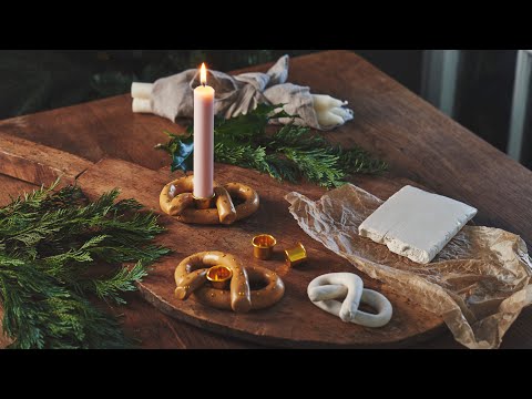 Castiçal pretzel de argila auto-endurecível – DIY por Søstrene Grene