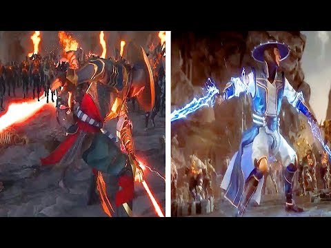 Dark Raiden Goes Super Saiyan Vs Good Raiden Goes Super Saiyan Comparison MORTAL KOMBAT 11 AFTERMATH