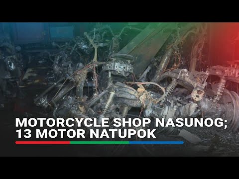 Motorcycle shop nasunog; 13 motor natupok ABS-CBN News