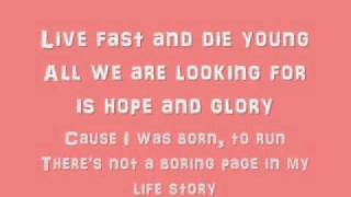 Aqua - Live fast, Die young ~ Lyrics on screen.