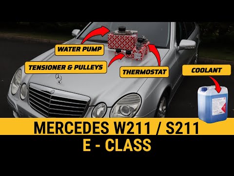 Mercedes W211/S211 How to Remove Replace Water Pump Thermostat Coolant Belt Tensioner OM646 220cdi