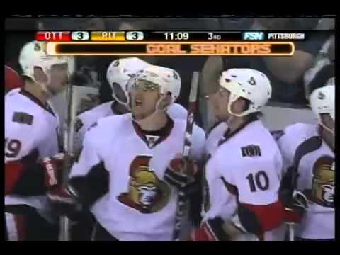 Highlights Penguins vs  Senators Game 2 2008 Playoffs