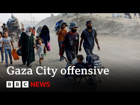 【國際時事】以色列地面戰升級 加薩出現大量逃亡潮 (Palestinians flee Gaza City as Israel launches major ground offensive | BBC News)