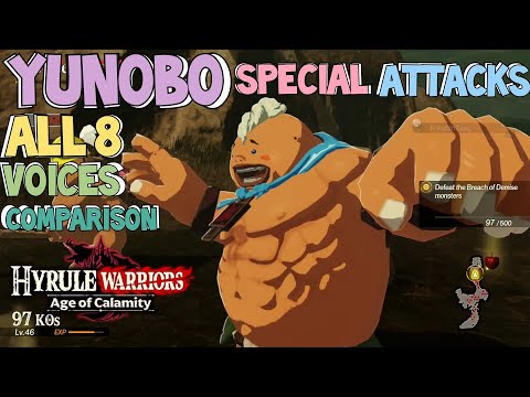 Yunobo Special Attacks All 8 Voices Comparison - Hyrule Warriors: Age of Calamity