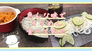 色んな味でそうめんを食べてみた！【夏ももうすぐおわるけど】