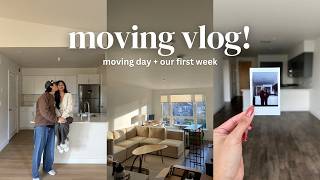 MOVING DIARIES 🏡 moving day & our first week, bay area apartment