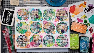 Jump Start Your Art! Explore New Media & Make a Fun Circle Abstract Page!
