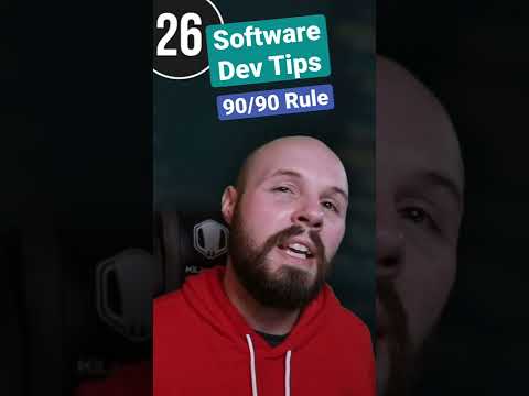 Software Dev Tips - 90/90 Rule #shorts thumbnail