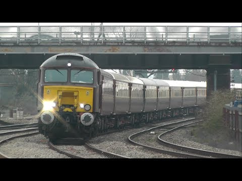 (HD) 5Z54 57315/314 Carnforth - Bristol and 66008 6V75 Dee Marsh - Margam, Hereford, 28/03/2014