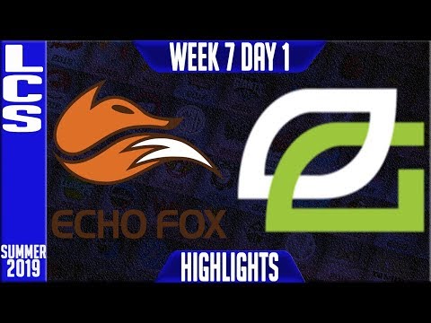 FOX vs OPT Highlights | LCS Summer 2019 Week 7 Day 1 | Echo Fox vs Optic Gaming