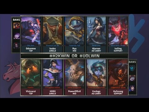 H2K vs UOL Game 3 Highlights - H2K GAMING vs UNICORNS OF LOVE -3rd Place EU LCS SUMMER 2015 PLAYOFFS