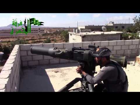 استهداف دشمة لقوات النظام بصاروخ تاو من قبل فرقة الحمزة في تل المال في محافظة درعا