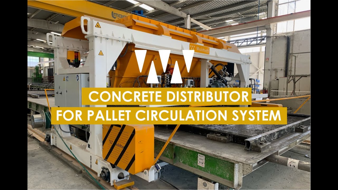 CONCRETE DISTRIBUTOR FOR PALLET CIRCULATION SYSTEM