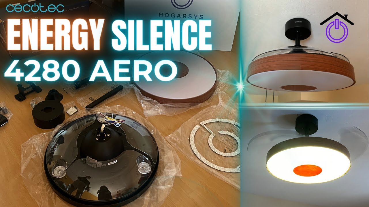 Silvia Jiménez probando el ventilador de techo EnergySilence Aero 4280 en Hogarsys