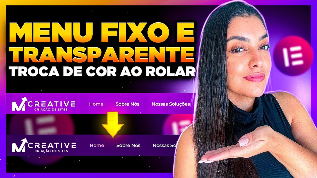 Atualizado! Como Criar um MENU Fixo e Transparente que MUDA DE COR ao Rolar a Página [Elementor Pro]
