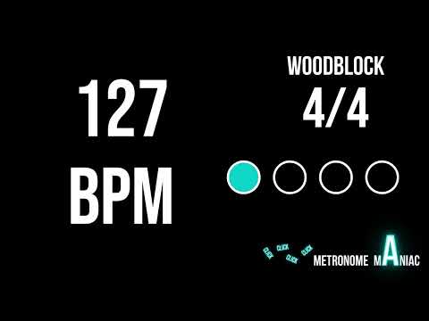 Metronome 127 BPM 4/4 - Woodblock