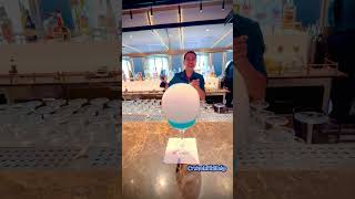 Carnival Jubilee Ocean Bubble Coolest Drink at DR. INKS Ph.D. Bar With My favorite Bar Tender Pande