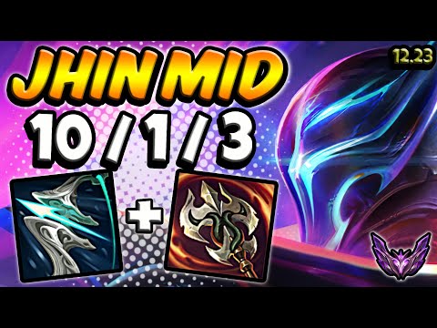 Jhin MID vs Ahri / NA Master / Patch 12.23 / Season 12 [ 10 / 1 / 3 ] 🔥