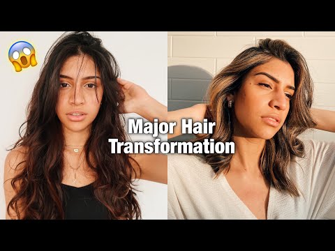 MAJOR HAIR TRANSFORMATION | Long Dark Hair to Short Balayage