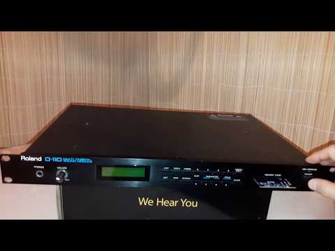 Roland D-110 with Custom-built multi-bank Roland M-256/M-512 memory card