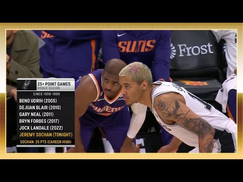 Jeremy Sochan NBA Game No. 43 Phoenix Suns - San Antonio Spurs (128-118) Full Highlights