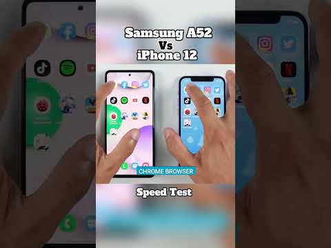 "Samsung A52 vs iPhone 12 SPEED TEST – Who Wins? ⚡ #Shorts