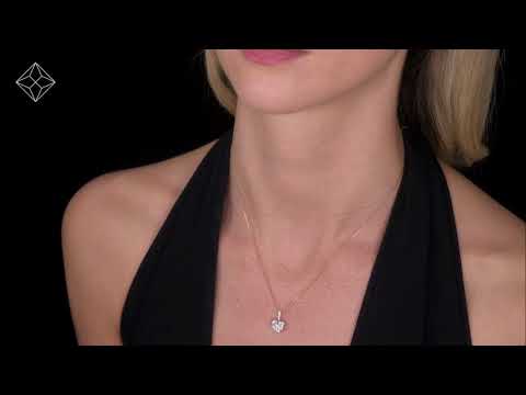 Diamond Galileo Heart 1.10CT Pendant in 18K Gold - R4653