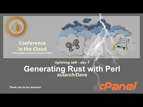 Generating Rust from C with Perl  - Dave Rolsky (lightning talk)